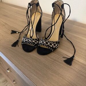 Ivanka Trump Black and Cream Heels